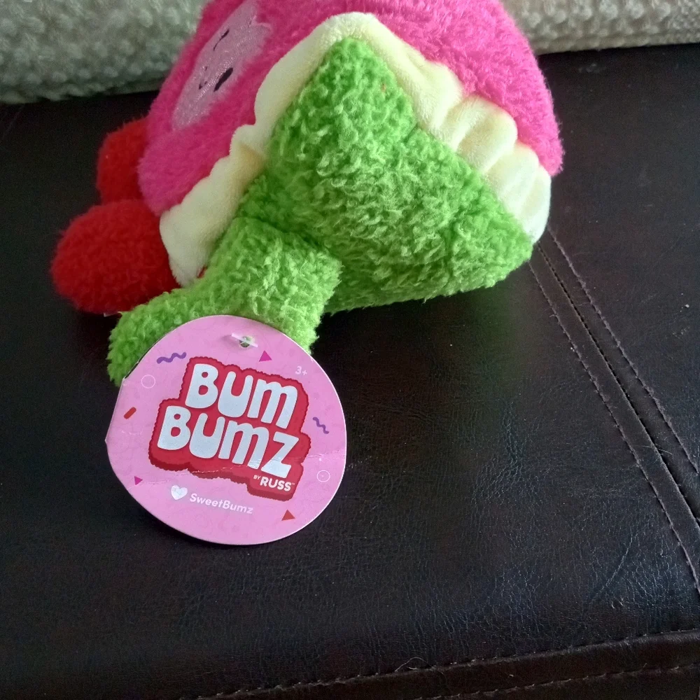Bum Bumz Women's / Men's Weston Watermelon Plush Pink Size Large - Picture 3 of 6